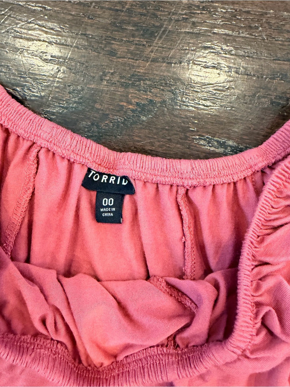 Women’s Pink Ruffle Off-Shoulder Dress - Picture 3 of 3